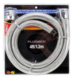 Spectre Stainless Steel Flex Heater Hose Kit 5/8in. Diameter - 4ft. Chrome