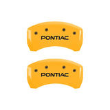 MGP 4 Caliper Covers Engraved Front & Rear Pontiac Yellow Finish Black Char 2001 Pontiac Firebird