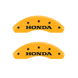 MGP 4 Caliper Covers Engraved Front Honda Engraved Rear HR-V Yellow finish black ch