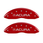 MGP 4 Caliper Covers Front Acura Rear MDX Red Finish Silver Characters
