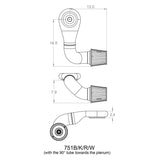 Spectre Plenum Kit (Low) w/Passenger Side 45/90 Degree Tube
