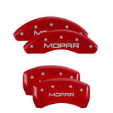 MGP 4 Caliper Covers Engraved Front & Rear Silverado style/SS Red finish silver ch