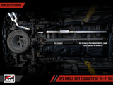 AWE Tuning 2015+ Ford F-150 0FG Single Exit Performance Exhaust System w/4.5in Chrome Silver Tips