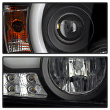 Spyder GMC Sierra 14-16 Projector Headlights Light Bar DRL Black PRO-YD-GS14-LBDRL-BK