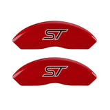MGP 4 Caliper Covers Engraved Front & Rear No Bolts/St Red Finish Silver Char 2018 Ford Fusion