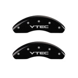 MGP 4 Caliper Covers Engraved Front & Rear MGP Black finish silver ch