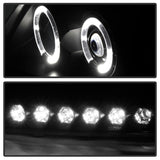 Spyder Ford F150 97-03 Projector - LED Halo Amber Reflector LED Blk Smke PRO-YD-FF15097-1P-AM-BSM