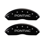 MGP 4 Caliper Covers Engraved Front & Rear Pontiac Black Finish Silver Char 2007 Pontiac Solstice