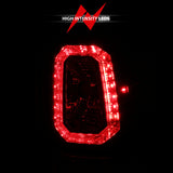 ANZO 1999-2002 Chevy Silverado 1500 LED Taillights Plank Style Black w/Clear Lens
