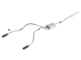 Borla 14 Silv/Sierra 1500 C/B Touring Exh/2.75in in Muffler 2.25inout 4inTIp SS Rear Exit-Blk Chrome
