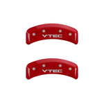 MGP 4 Caliper Covers Engraved Front & Rear Vtech Red finish silver ch