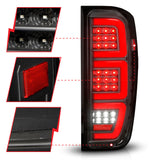 ANZO 19-23 GMC Sierra 1500/2500HD/3500HD Black Replacement Full LED Bar Tail Light