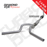 Diamond Eye KIT 4in Turbo Back DUAL AL: 94-97 FORD 7.3L F250/F350 PWRSTROKE NFS W/ CARB EQUIV STDS
