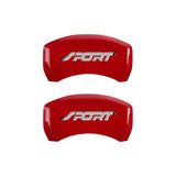 MGP 4 Caliper Covers Engraved Front & Rear No bolts/Sport Red finish silver ch
