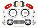 Wilwood AERO6 Front Hub Kit 15.00 Drilled-Red WWE ProSpindle