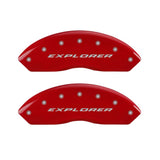 MGP 4 Caliper Covers Engraved Front & Rear Explorer Red finish silver ch