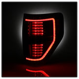 xTune 09-14 Ford F-150 Light Bar LED Tail Lights - Black (ALT-JH-FF15009-LBLED-BK)
