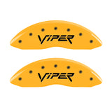 MGP 4 Caliper Covers Engraved Front Viper Rear Snake Yellow Finish Black Char 2002 Dodge Viper