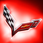 Oracle Corvette C7 Rear Illuminated Emblem - Dual Intensity - Red