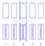 King Engine Bearings Performance Ford 302 (Size STD) Main Race Bearing Set