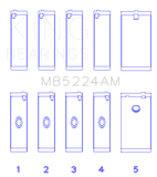 King Engine Bearings General Motors 400CI 6.6L V8 OHV Crankshaft Main Bearing Set (Set of 5)
