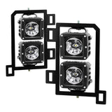 Spyder Dodge Ram 2013-2018 1500 Only Full LED Fog Lights W/Bracket and Universal Switch- Clear