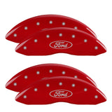 MGP 4 Caliper Covers Engraved Front & Rear No bolts/Sport Red finish silver ch