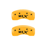 MGP 4 Caliper Covers Engraved Front Lincoln Engraved Rear MKX Yellow finish black ch