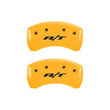 MGP 4 Caliper Covers Engraved Front & Rear RT1-Truck Yellow Finish Black Char 2007 Dodge Charger