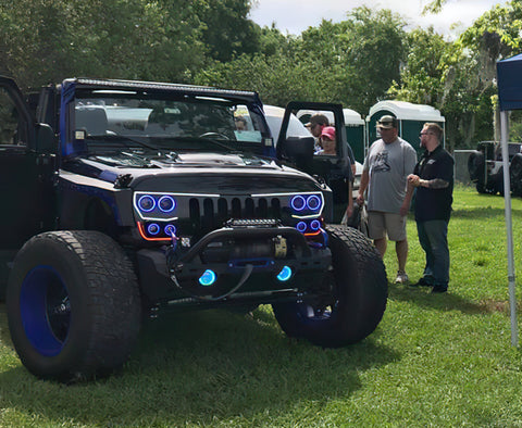Oracle Vector Jeep Wrangler JK Grille LED Halo Kit - White