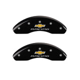 MGP 4 Caliper Covers Engraved F & R Chevy Racing Black Finish Silver Char 2019 Chevrolet Equinox
