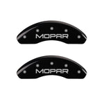 MGP 4 Caliper Covers Engraved Front & Rear MOPAR Black finish silver ch