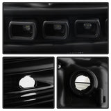 Spyder Ford Super Duty 11-16 Projector Headlights LED Halo DRL All Black PRO-YD-FS11-HL-BKV2