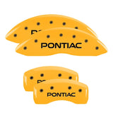 MGP 4 Caliper Covers Engraved Front Pontiac Rear Arrow Yellow Finish Black Char 2006 Pontiac G6