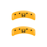 MGP 4 Caliper Covers Engraved Front Honda Rear H Logo Yellow Finish Black Char 2003 Honda Element