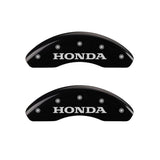 MGP 4 Caliper Covers Engraved Front Honda Rear H Logo Black Finish Silver Char 2017 Honda Civic