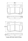 StopTech Street Touring 06 Lexus GS300/430 / 07-08 GS350 Rear Brake Pads