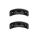 MGP 4 Caliper Covers Engraved Front & Rear Acura Red finish silver ch