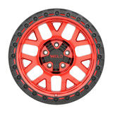Weld Off-Road W133 17X9 Cinch 5X114.3 5X127 ET-12 BS4.50 Candy Red / Satin Black Ring 78.1