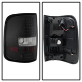 xTune Ford F150 Styleside 04-08 (Not Fit Heritage & SVT) LED Tail Lights Black ALT-ON-FF15004-LED-BK