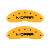 MGP 4 Caliper Covers Engraved Front & Rear Mopar Yellow Finish Black Char 2010 Dodge Nitro